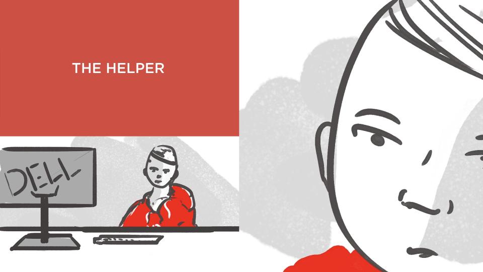 DoorDash helper storyboard showing customer support at a restaurant