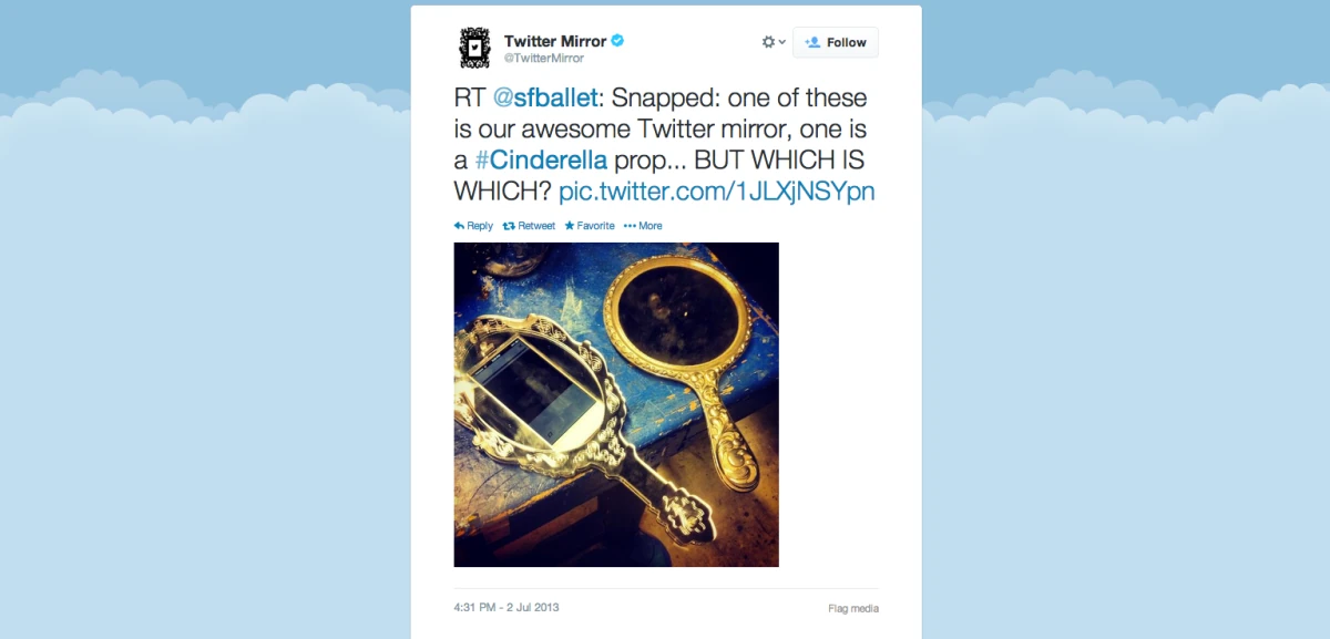 Twitter post displaying a close-up of a gold bracelet.